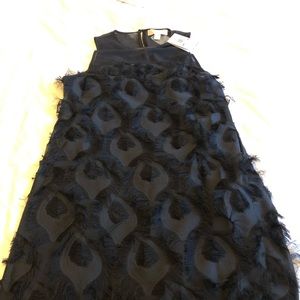 Michael Kors Fringe Black Dress